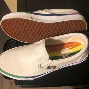 Pride rainbow Vans slip on